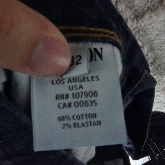 Hudson jeans Clifton 5-Pocket Straight Leg Jean button fly men's size 32 - Picture 7 of 10